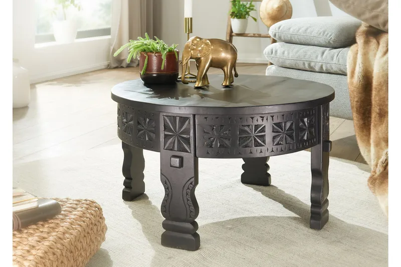 Willowdale Sofabord 60 cm Rundt - Svart - Møbler - Bord - Sofabord & salongbord