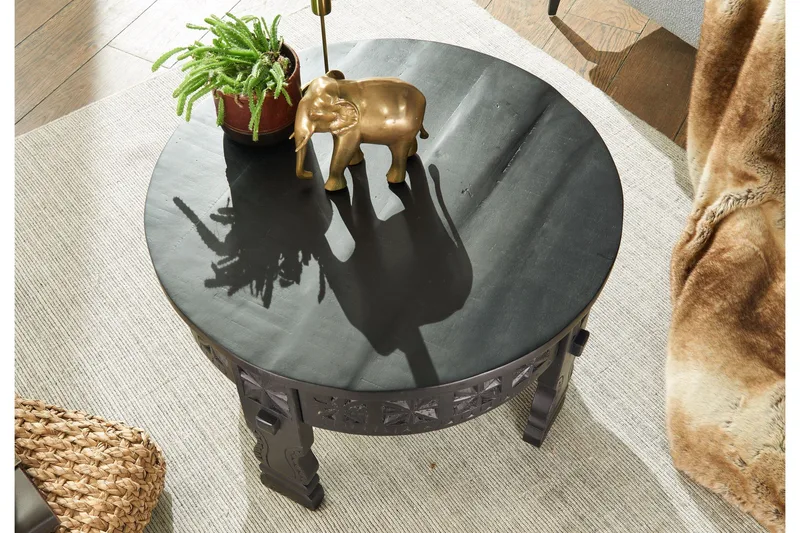 Willowdale Sofabord 60 cm Rundt - Svart - Møbler - Bord - Sofabord & salongbord