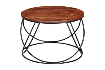 Willowdale Sofabord 60 cm Rundt - Tre/Brun/Svart - Møbler - Bord - Sofabord & salongbord