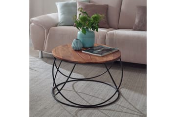 Willowdale Sofabord 60 cm Rundt - Tre/Valnøttbrun/Svart - Møbler - Bord - Sofabord & salongbord