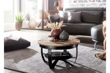 Willowdale Sofabord 60x34 cm med oppbevaring Rundt - Brun/Svart - Møbler - Bord - Sofabord & salongbord