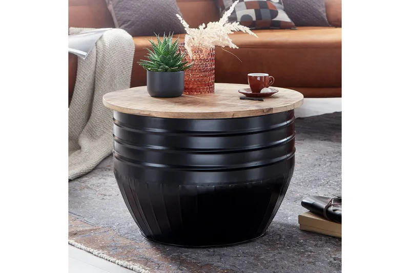 Willowdale Sofabord 60x41 cm Rundt - Brun/Svart - Møbler - Bord - Sofabord & salongbord