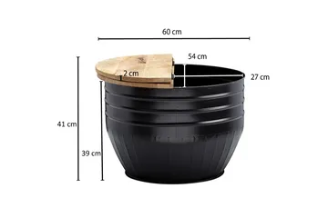 Willowdale Sofabord 60x41 cm Rundt - Brun/Svart - Møbler - Bord - Sofabord & salongbord