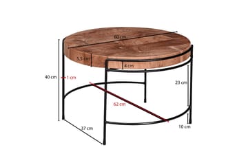 Willowdale Sofabord 62x40 cm Rundt - Brun / Svart - Møbler - Bord - Sofabord & salongbord
