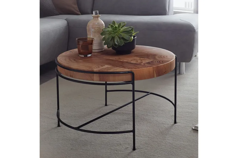 Willowdale Sofabord 62x40 cm Rundt - Brun/Svart - Møbler - Bord - Sofabord & salongbord