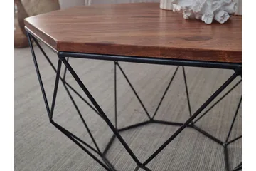 Willowdale Sofabord 66 cm Hexagon - Brun/Svart - Møbler - Bord - Sofabord & salongbord