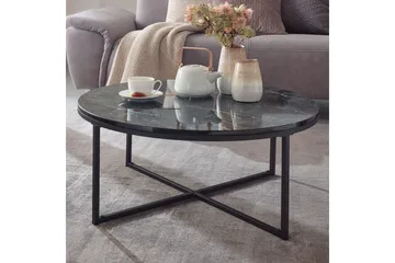 Willowdale Sofabord 80 cm Rundt - Svart/Grå - Møbler - Bord - Sofabord & salongbord