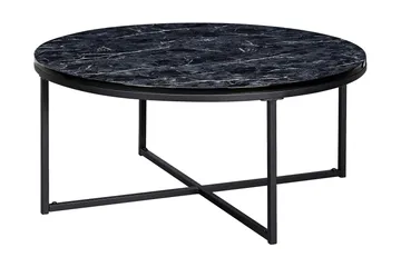 Willowdale Sofabord 80 cm Rundt - Svart/Grå - Møbler - Bord - Sofabord & salongbord