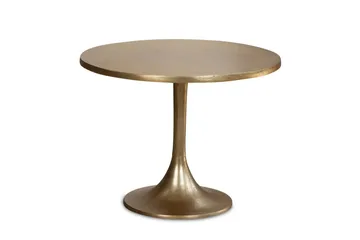 Sofabord Wohnling 60 cm rundt gullfarget metallramme industriell - Møbler - Bord - Sofabord & salongbord