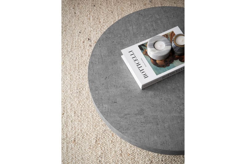 Sofabord Wohnling 60 cm stuebord sofabord rundt lite salongbord moderne Grå - Grå - Møbler - Bord - Sofabord & salongbord
