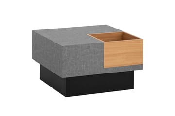 Sofabord Wohnling Betongutseende kvadratisk 65 cm med oppbevaringsplass Moderne utseende - Møbler - Bord - Sofabord & salongbord