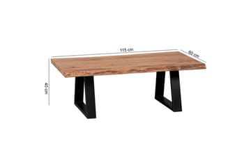 Sofabord Wohnling Gaya heltre Akasie trekantet kantutseende landlig stil - Møbler - Bord - Sofabord & salongbord