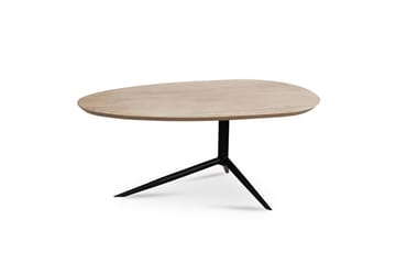 Sofabord Wohnling Heltre hvitvasket 86 cm oval moderne - Møbler - Bord - Sofabord & salongbord