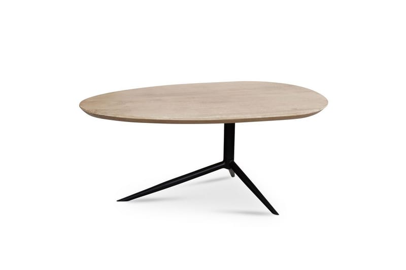 Sofabord Wohnling Heltre hvitvasket 86 cm oval moderne - Møbler - Bord - Sofabord & salongbord