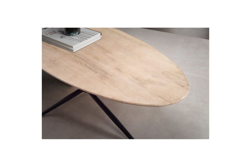 Sofabord Wohnling Heltre hvitvasket 86 cm oval moderne - Møbler - Bord - Sofabord & salongbord