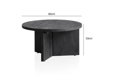 Sofabord Wohnling Heltre Rund 60 cm Klassisk Base Landlig Stil - Møbler - Bord - Sofabord & salongbord