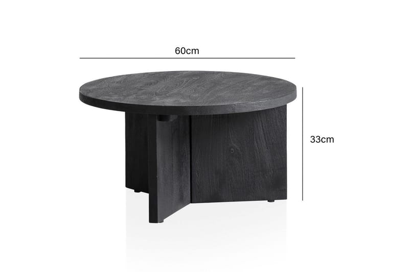 Sofabord Wohnling Heltre Rund 60 cm Klassisk Base Landlig Stil - Møbler - Bord - Sofabord & salongbord