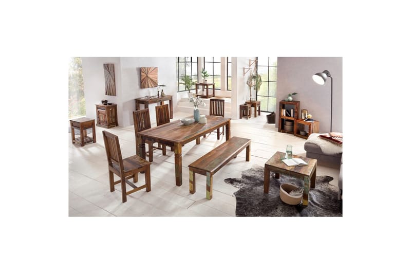 Sofabord Wohnling Kolkutta Resirkulert Massivt Tre Håndlaget Landlig Stil - Møbler - Bord - Sofabord & salongbord