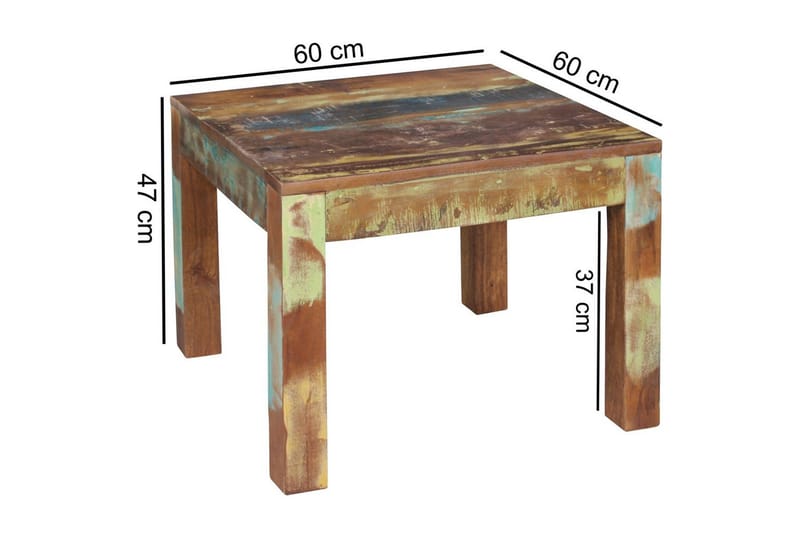 Sofabord Wohnling Kolkutta Resirkulert Massivt Tre Håndlaget Landlig Stil - Møbler - Bord - Sofabord & salongbord