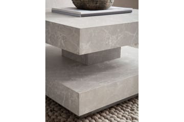 Sofabord Wohnling kvadrat 60 cm, steinoptikk stil, moderne utseende Beige - Beige - Møbler - Bord - Sofabord & salongbord