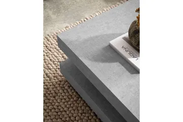 Sofabord Wohnling kvadrat 60 cm, steinoptikk stil, moderne utseende Grå - Grå - Møbler - Bord - Sofabord & salongbord