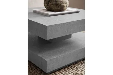 Sofabord Wohnling kvadrat 60 cm, steinoptikk stil, moderne utseende Grå - Grå - Møbler - Bord - Sofabord & salongbord