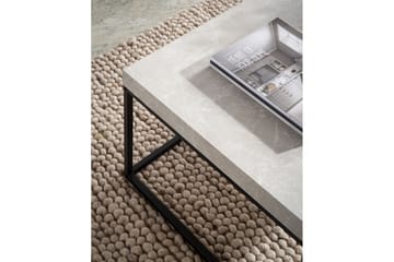 Sofabord Wohnling kvadrat 60 cm steinoptikk stil, klassisk metallramme, moderne utseende Beige - Beige - Møbler - Bord - Sofabord & salongbord