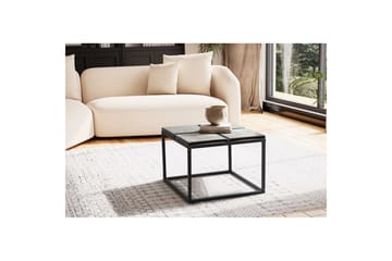 Sofabord Wohnling Kvadratisk glass 58 cm klassisk metallramme moderne - Møbler - Bord - Sofabord & salongbord