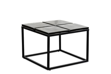 Sofabord Wohnling Kvadratisk glass 58 cm klassisk metallramme moderne - Møbler - Bord - Sofabord & salongbord