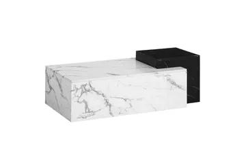 Sofabord Wohnling Marmorblokk Utseende Rektangulær Moderne - Møbler - Bord - Sofabord & salongbord