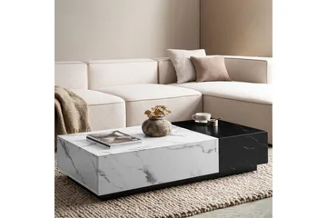 Sofabord Wohnling Marmorblokk Utseende Rektangulær Tobladet Moderne - Møbler - Bord - Marmorbord