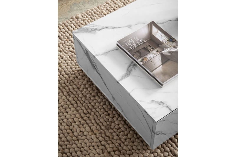 Sofabord Wohnling Marmorblokk Utseende Rektangulær Tobladet Moderne - Møbler - Bord - Sofabord & salongbord