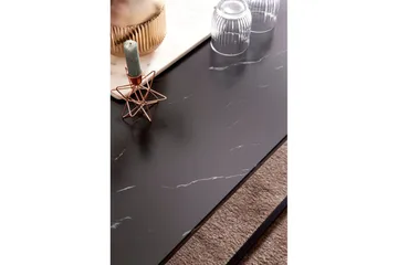Sofabord Wohnling marmorstil, rektangulær elegant, moderne stil Svart, marmor svart - Svart, marmor svart - Møbler - Bord - Marmorbord