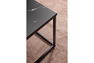 Sofabord Wohnling marmorstil, rektangulær elegant, moderne stil Svart, marmor svart - Svart, marmor svart - Møbler - Bord - Sofabord & salongbord