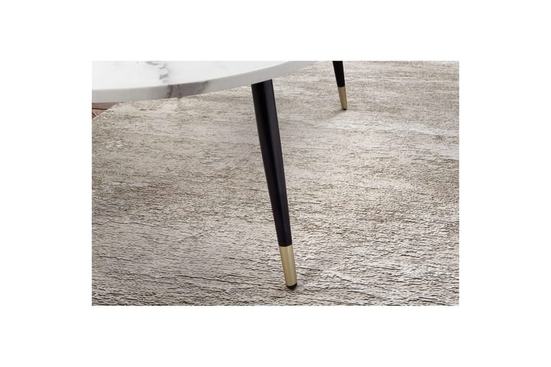 Sofabord Wohnling marmorutseende 120 cm, oval moderne stil Marmor Hvit - Marmor Hvit - Møbler - Bord - Marmorbord