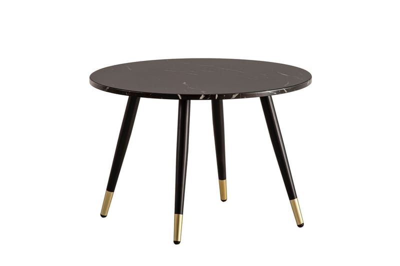 Sofabord Wohnling marmorutseende 60 cm rund, moderne stil Svart marmor - Svart marmor - Møbler - Bord - Sofabord & salongbord
