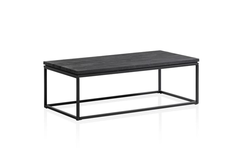 Sofabord Wohnling massivt tre, klassisk metallramme, moderne stil 120x60x40 cm - 120x60x40 cm - Møbler - Bord - Sofabord & salongbord