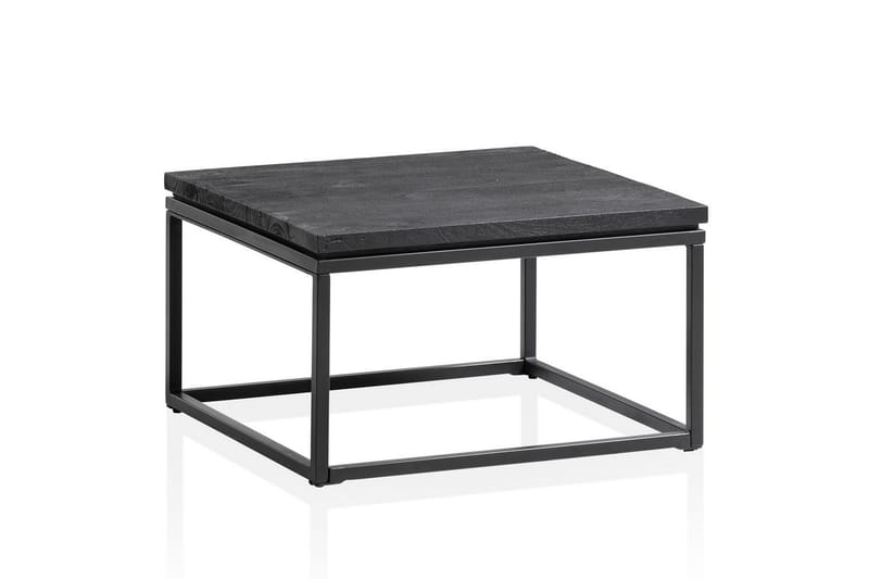 Sofabord Wohnling massivt tre, klassisk metallramme, moderne stil 60x60x35 cm - 60x60x35 cm - Møbler - Bord - Sofabord & salongbord