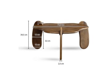 Sofabord Wohnling Massivt tre, mango, 78 cm, organisk utseende, moderne - Møbler - Bord - Sofabord & salongbord