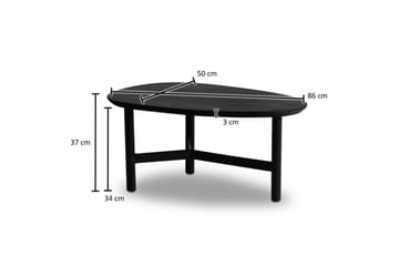 Sofabord Wohnling Massivt tre, nyreformet, 3-beins ramme, moderne - Møbler - Bord - Sofabord & salongbord