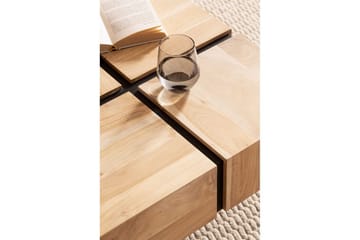 Sofabord Wohnling massivt tre 60 cm kube, kvadratisk, moderne stil lys brun - lys brun - Møbler - Bord - Sofabord & salongbord