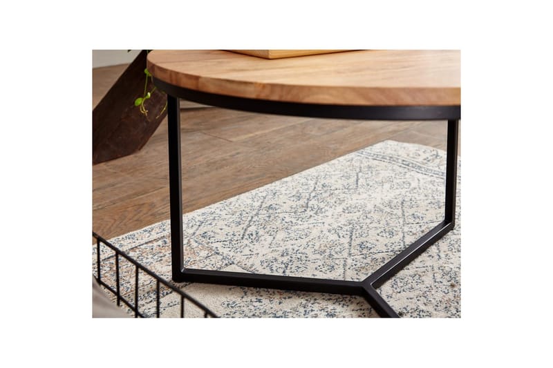 Sofabord Wohnling Massivt tre 60 cm rund moderne - Møbler - Bord - Sofabord & salongbord