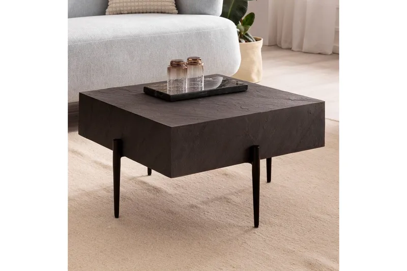 Sofabord Wohnling Massivt tre firkantet moderne steinutseende moderne - Møbler - Bord - Sofabord & salongbord