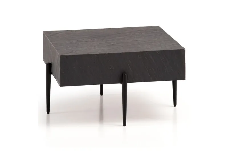 Sofabord Wohnling Massivt tre firkantet moderne steinutseende moderne