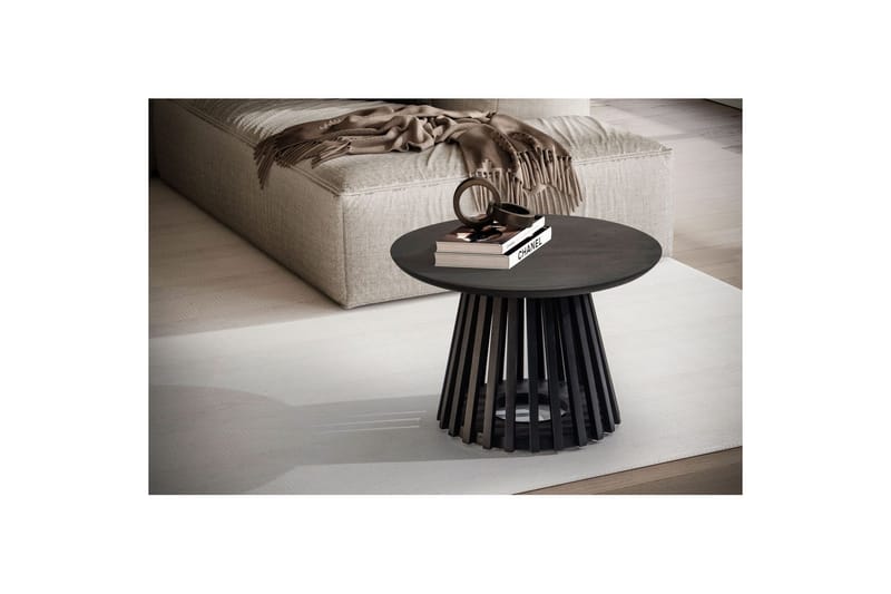 Sofabord Wohnling Massivt tre konisk treformet sokkel vintage stil - Møbler - Bord - Sofabord & salongbord