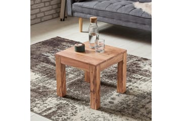 Sofabord Wohnling Massivt tre landlig stil klassisk håndlaget 45x45 cm, Akasie - 45x45 cm, Akasie - Møbler - Bord - Sofabord & salongbord