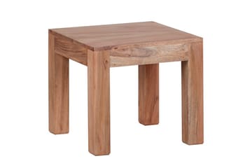 Sofabord Wohnling Massivt tre landlig stil klassisk håndlaget 45x45 cm, Akasie - 45x45 cm, Akasie - Møbler - Bord - Sofabord & salongbord