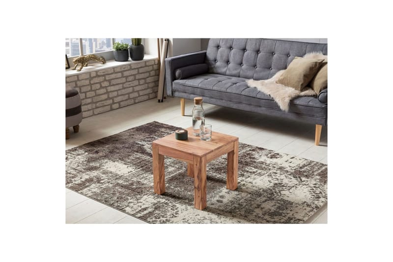 Sofabord Wohnling Massivt tre landlig stil klassisk håndlaget 45x45 cm, Akasie - 45x45 cm, Akasie - Møbler - Bord - Sofabord & salongbord