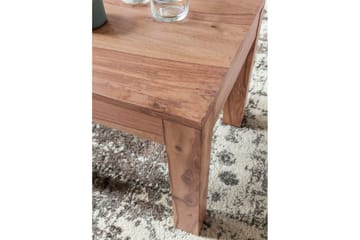Sofabord Wohnling Massivt tre landlig stil klassisk håndlaget 45x45 cm, Akasie - 45x45 cm, Akasie - Møbler - Bord - Sofabord & salongbord