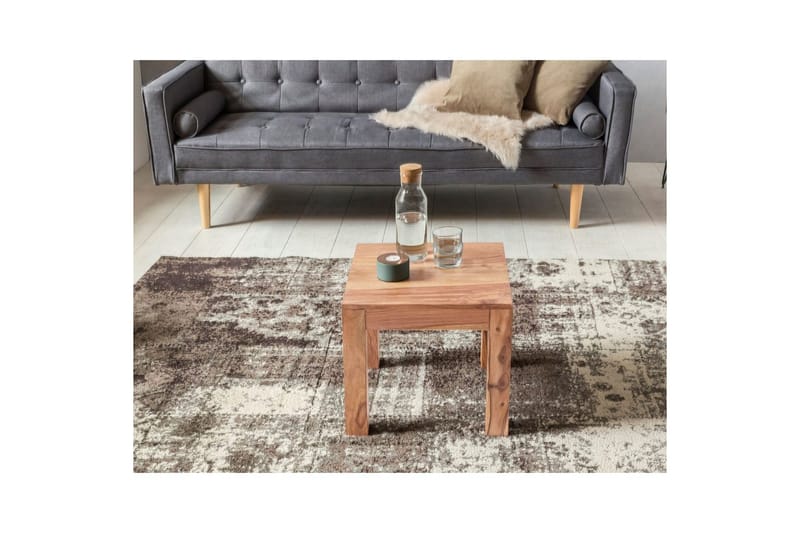 Sofabord Wohnling Massivt tre landlig stil klassisk håndlaget 45x45 cm, Akasie - 45x45 cm, Akasie - Møbler - Bord - Sofabord & salongbord
